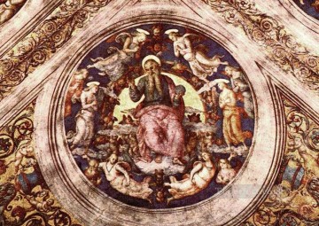 Pietro Pintura al %c3%b3leo - Dios Creador y los Ángeles Renacimiento Pietro Perugino